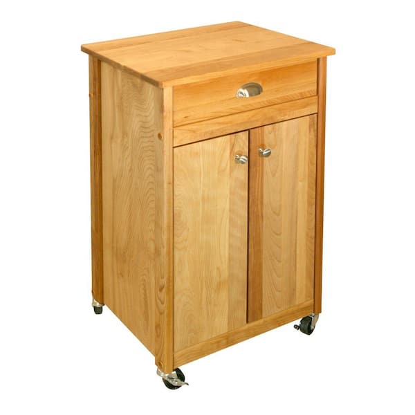 Catskill Craftsmen Promo Birch Natural Wood Kitchen Cart with Storage
