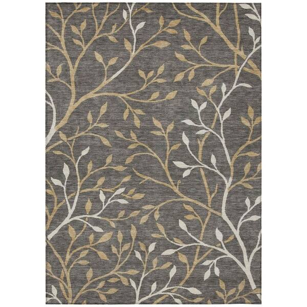 Chantille Machine Washable Indoor/Outdoor Abstract ACN3024 Charcoal 3 ft. x 5 ft. Area Rug
