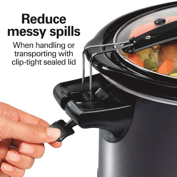 Hamilton Beach 7-quart Black Programmable Slow Cooker with Party