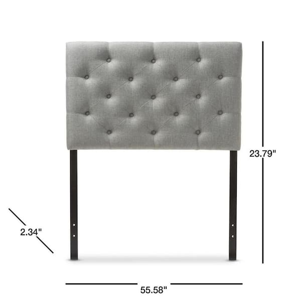 Baxton Studio Viviana Gray Full Headboard 28862 6455 HD The Home