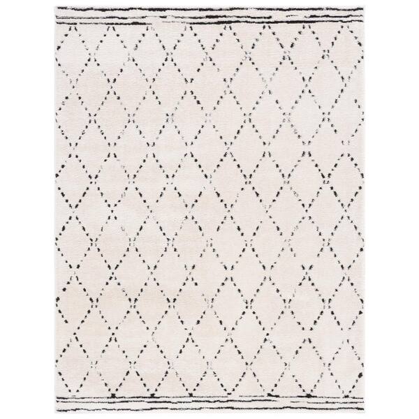 SAFAVIEH Melody Ivory/Black 7 ft. x 9 ft. Dotted Trellis Area Rug