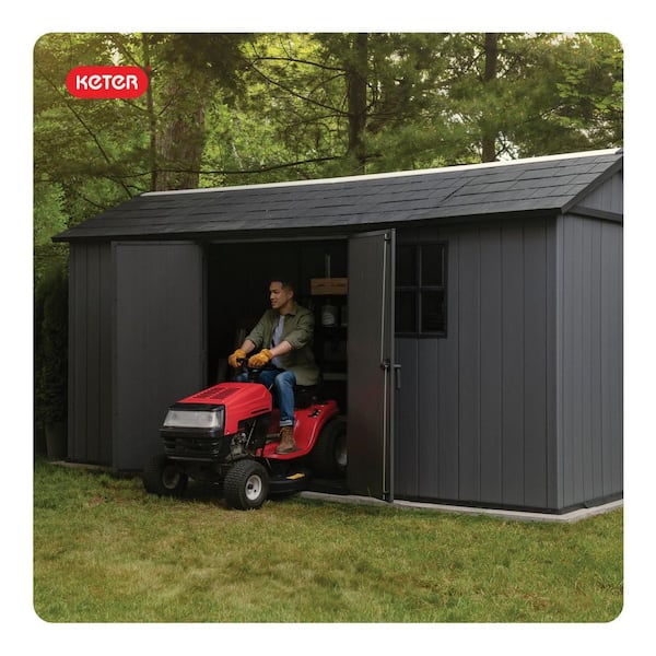 Keter Newton Plus 7.5 ft. W x 15 ft. D Durable Resin Plastic