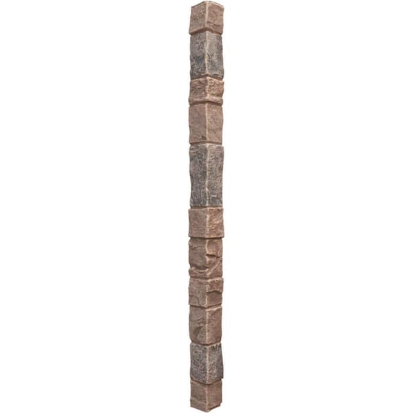 Ekena Millwork 3 in. x 3 in. Orchard Cliff Composite Universal Outside Corner for StoneWall Faux Stone Siding Panels