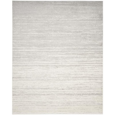 Adirondack Ivory/Silver 10 ft. x 14 ft. Solid Area Rug