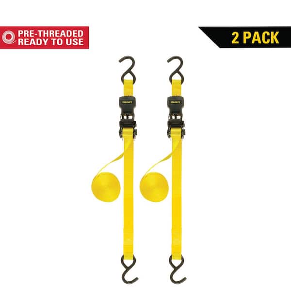 1 in. x 12 ft. / 1500 lbs. Break Strength Ratchet Straps (2-Pack)