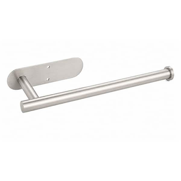 Wall Mount Kitchen Paper Towel Holder Rolls Bulk-Self-Adhesive Under Cabinet in Brushed Nickel