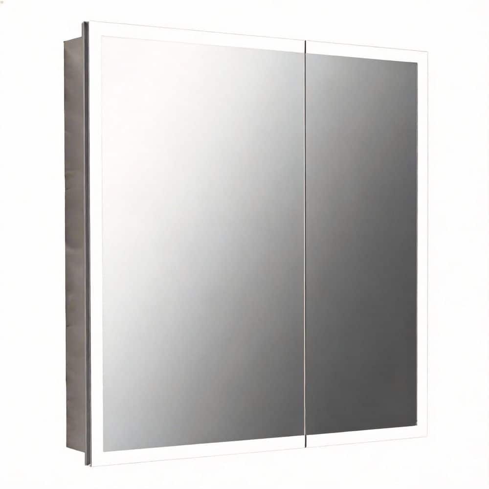 30 in. W x 32 in. H Rectangular Aluminum Alloy LED Lighted Anti-Fog Medicine Cabinet with Mirror, 3 Color Temperatures price history on PriceWatchPro