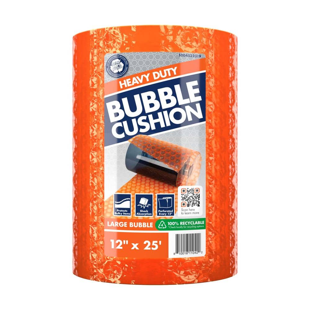 Pratt Retail Specialties 12 in. x 25 ft. L Orange Perforated Bubble Cushion  5/1612x25BBL The Home Depot