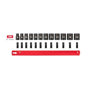 3/8 in. Drive 6-Point Impact Socket Set, 12-Piece (8 mm - 19 mm)