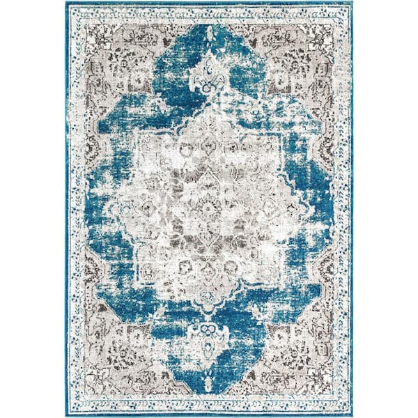 Avalon Teal 2 ft. x 8 ft. Indoor Area Rug