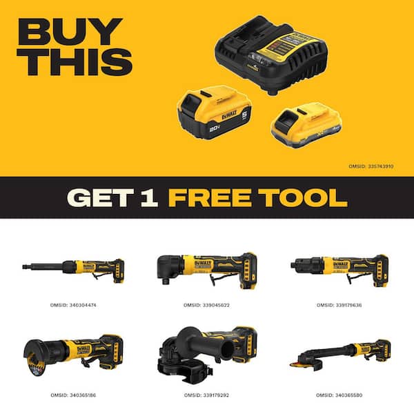 20V MAX Lithium-Ion Starter Kit with 4.0 Ah and 5.0 Ah Batteries and Charger