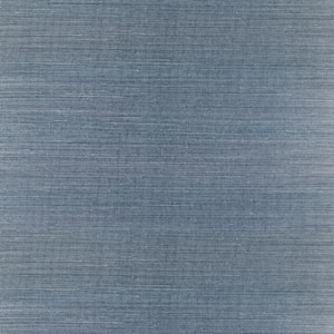 Lamphu Blue Grasscloth Non-Pasted Wallpaper Roll (Covers 72 Sq. Ft.)