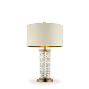 28.75 in. Gold Table Lamp with Pluviam Crystal