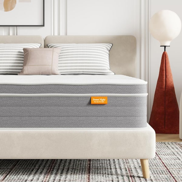 12 in. Medium Hybrid Pillow Top King Size Mattress, Support and Breathable Cooling Gel Memory Foam Mattress