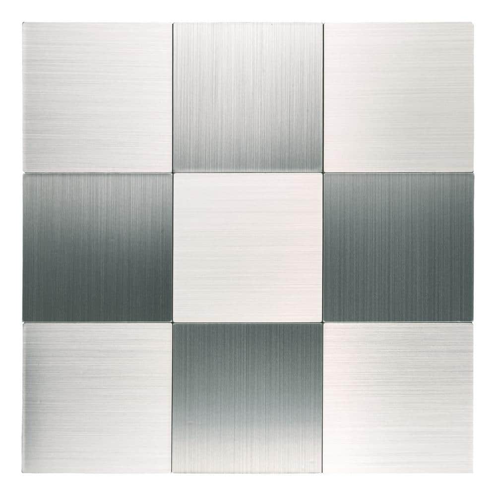 Reviews for Art3d 12 in. x 12 in. Silver Square SelfAdhesive Tile