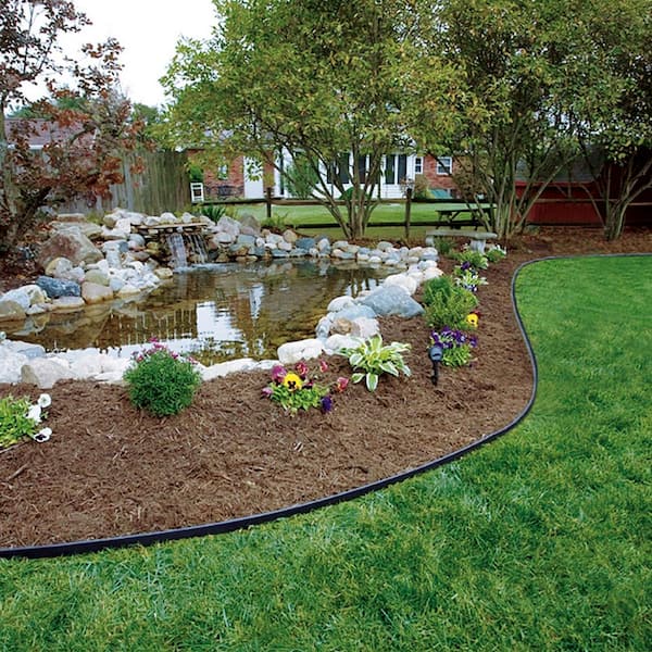 Vigoro 20 ft. L x 4.5 in. H Black Pound-In Edging Kit 3500-20HD-3