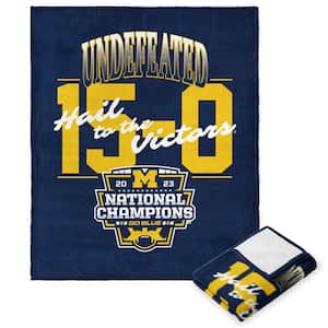 NCAA Undefeated Michigan Silk Touch Multi-Colored Throw Blanket
