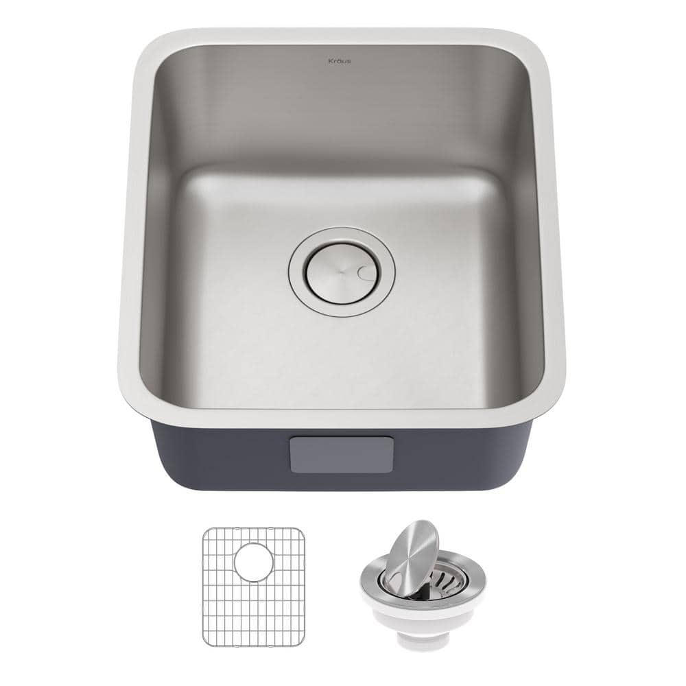 Dex 17" Stainless Steel Single Bowl Undermount Kitchen Sink