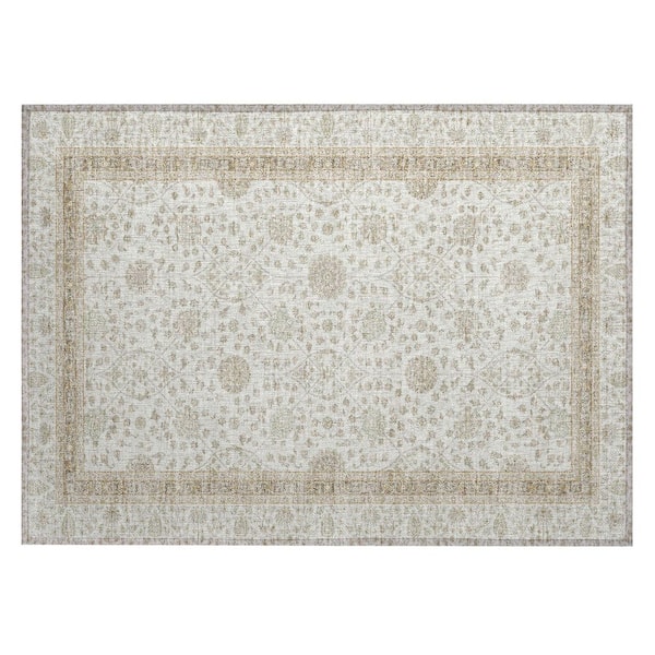 Chantille Machine Washable Indoor/Outdoor Abstract ACN3047 Ivory 3 ft. x 4 ft. Area Rug