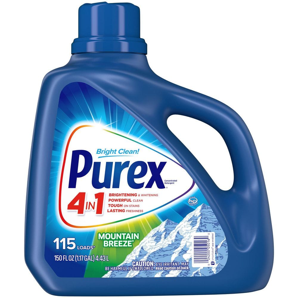 Purex Mountain Breeze Liquid Laundry Detergent, 100-Loads, 150 fl