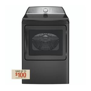 7.4 cu. ft. Smart Diamond Gray Electric Dryer with Sanitize Cycle and Sensor Dry, ENERGY STAR