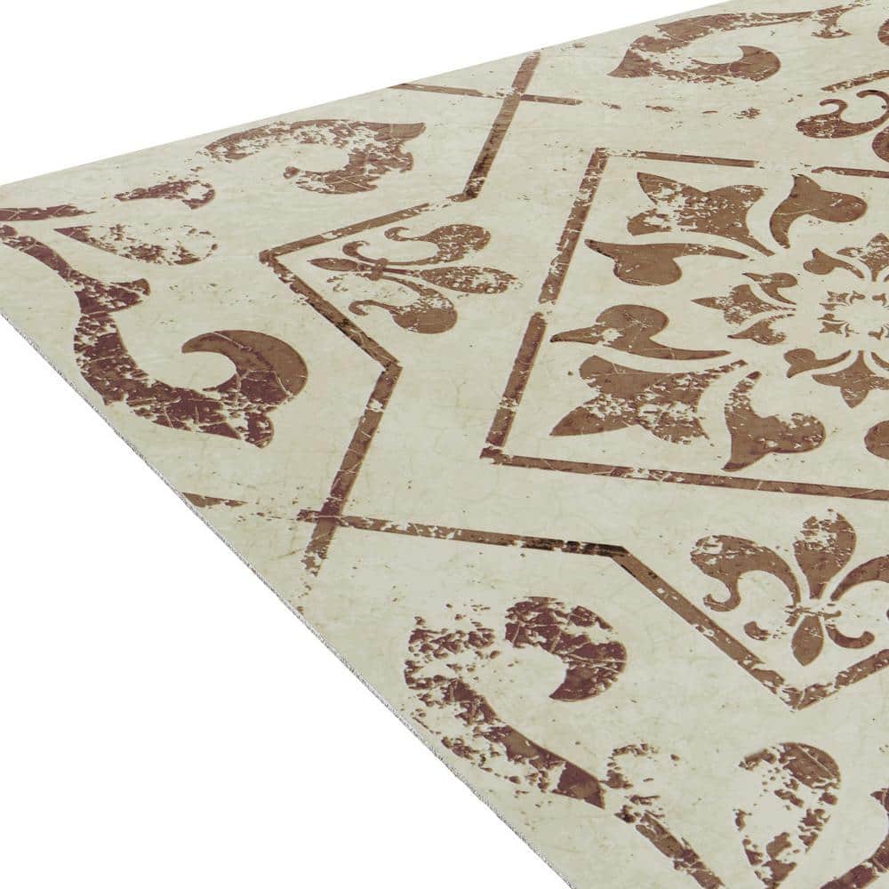 Retro Tan and Taupe 12'' x 12'' Vinyl Peel and Stick Floor Tiles
