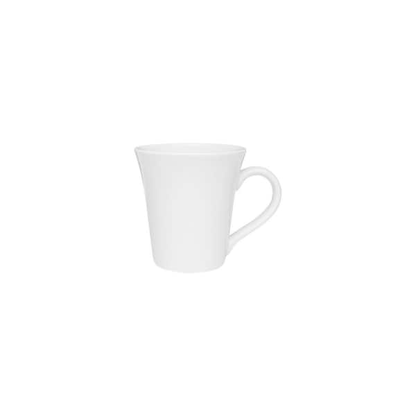 Manhattan Comfort Coup 11.16 oz. White Earthenware Mugs (Set of 12)