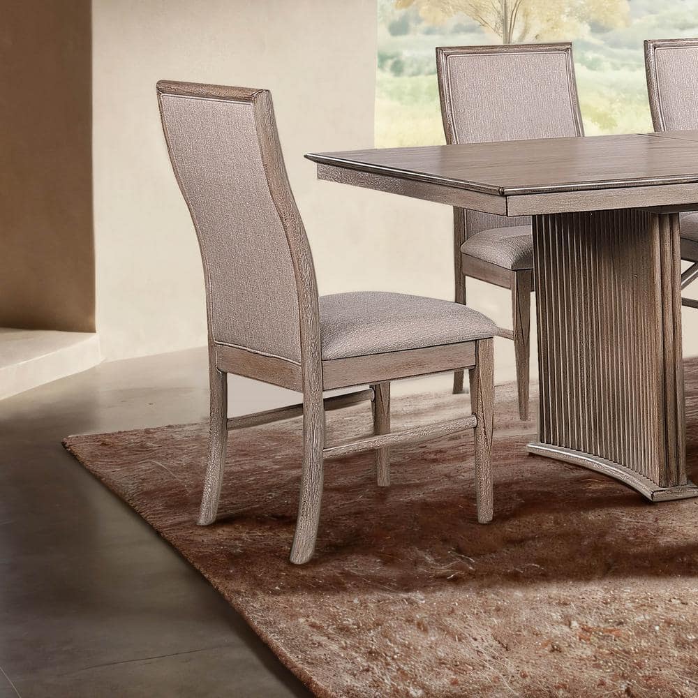 Natural Ash Upholstered High Back Side Chair