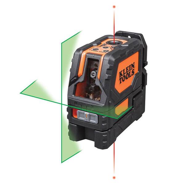 Klein Tools Laser Level, Self-Leveling Green Cross-Line and Red Plumb ...