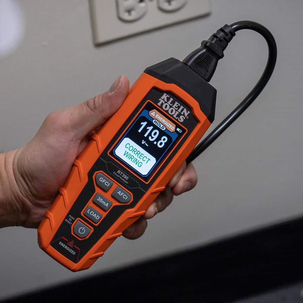 Orange ABS Plastic Digital Circuit Analyzer with LCD Display