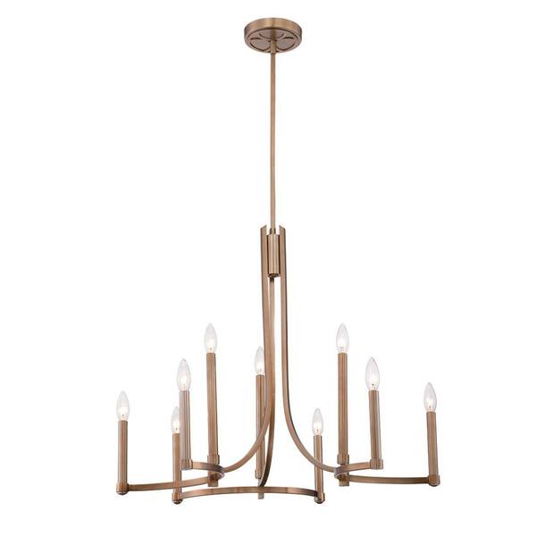 Eurofase Cantu Collection 9-Light Gold Chandelier