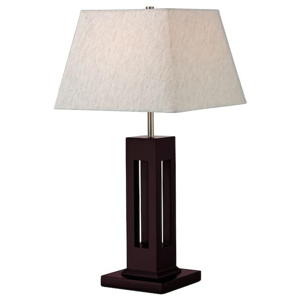 Filament Design Lavelle 27 in. Mahogany Table Lamp