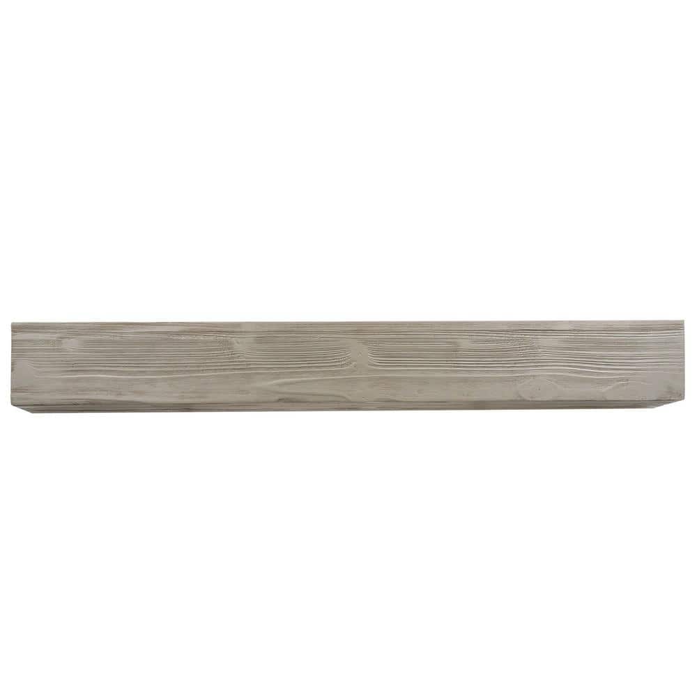 72 in. W x 9 in. D Gray Rustic Wood Fireplace Mantel Wall-Mounted Floating Shelf price history on PriceWatchPro