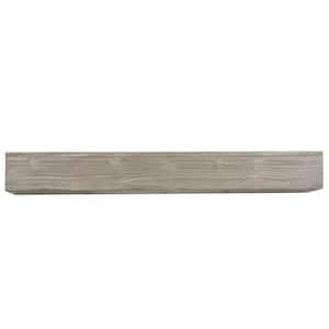 72 in. W x 9 in. D Gray Rustic Wood Fireplace Mantel Wall-Mounted Floating Shelf