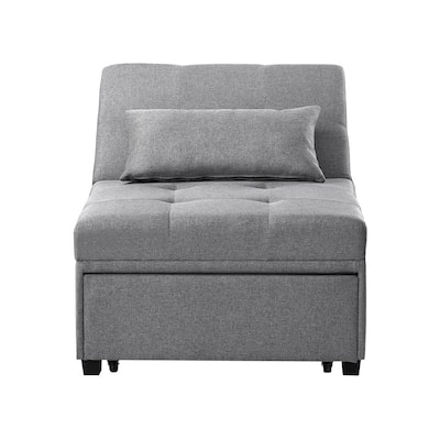 Brooks 31 in. W Grey Polyester Twin Sofa Bed