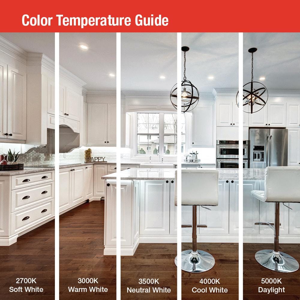 6'' White Adjustable LED Recessed Lighting Kit with Smart Control