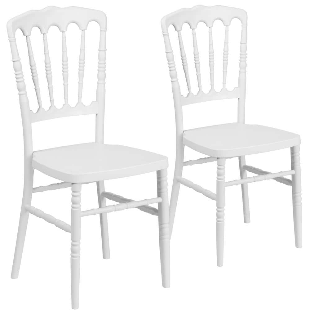 Carnegy Avenue White Resin Napoleon Chiavari Chairs (Set of 2) CGA