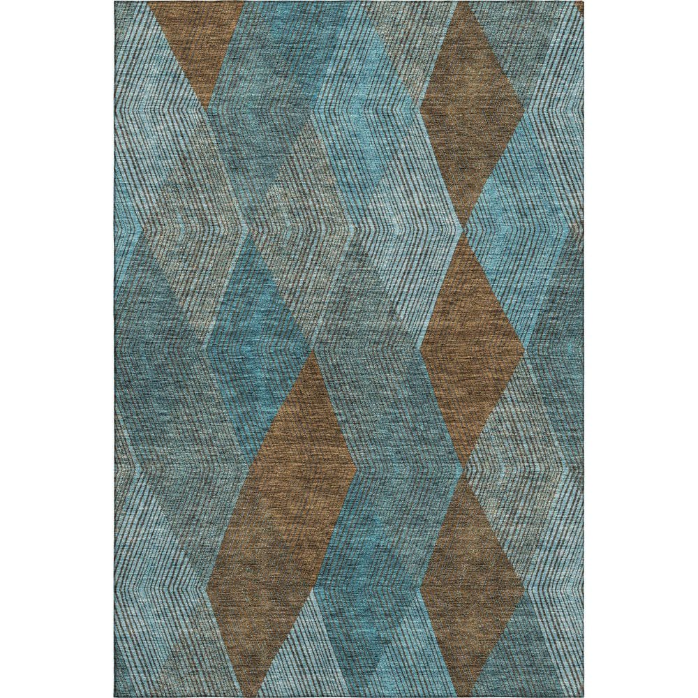 Addison Rugs Mayfield Premium Machine Washable Abstract AMF962 Teal 10 ...
