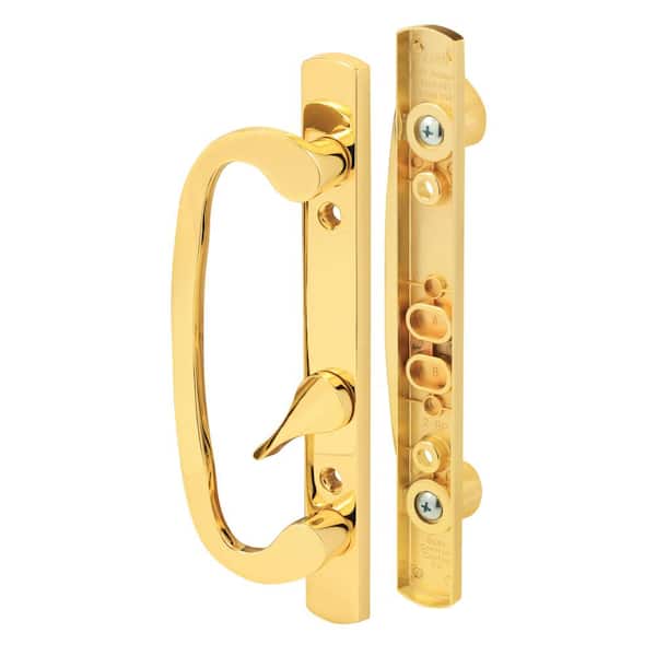 Prime-Line Bright Brass Plated, Handle Set Brass