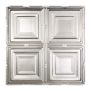 Syracuse 2 ft. x 2 ft. Nail Up Metal Ceiling Tile in Clear (Case of 5)