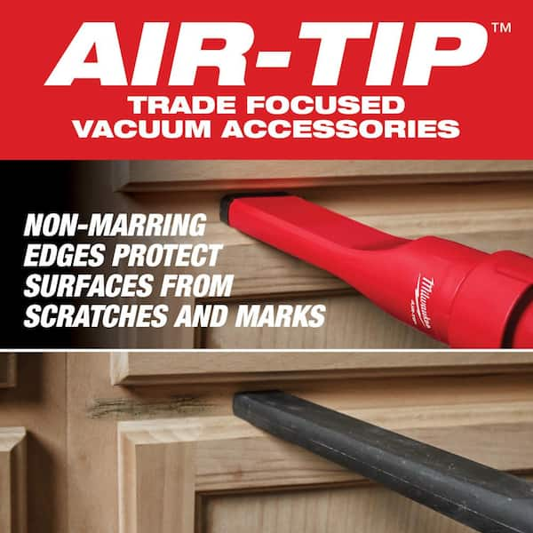 Milwaukee AIR-TIP 1-1/4 in. - 2-1/2 in. Flexible Long Reach Crevice Tool  Attachment For Wet/Dry Shop Vacuums (1-Piece) 49-90-2030 - The Home Depot