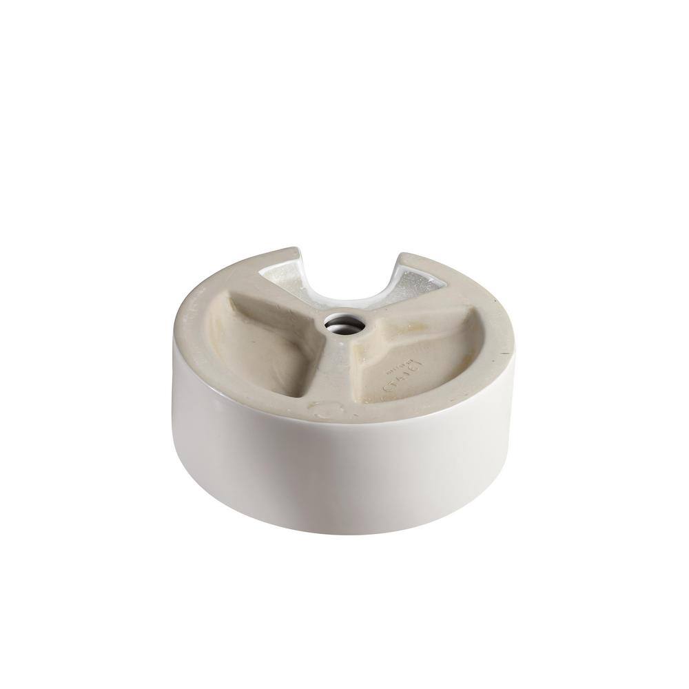 Elanti 15'' White Porcelain Circular Bathroom Sink