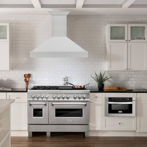 48 in. Satin Stainless Steel Wall Mount Range Hood