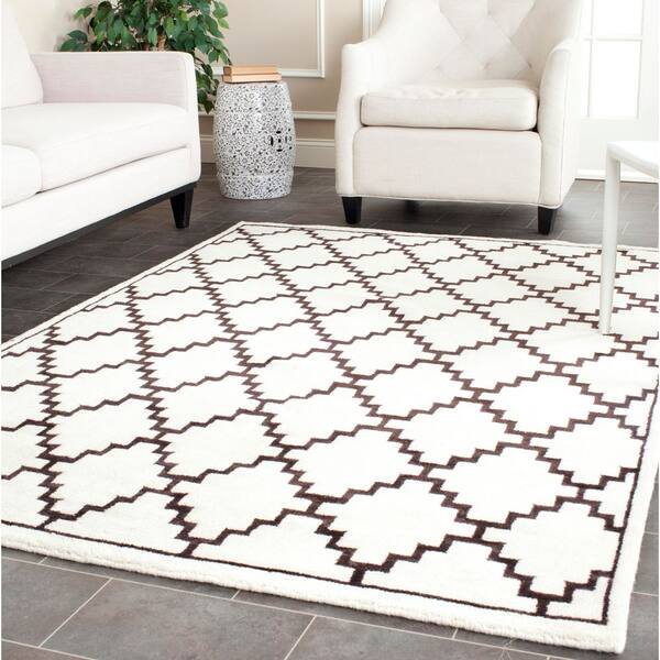 Mosaic 5 ft. x 8 ft. Beige/Charcoal Tribal Area Rug