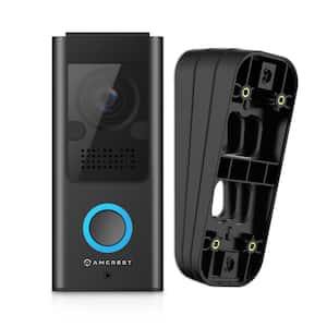 Smart Home Wireless Wi-Fi 2GHz Video Doorbell Camera Kit with Adjustment Bracket Wedge, PIR Motion Detector, 2-Way Audio