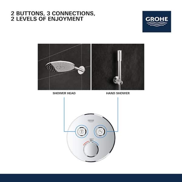 Grohe 29137000 Grohtherm Chrome Dual Function Thermostatic Valve Trim