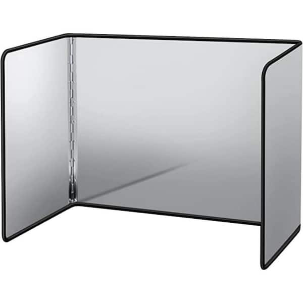 Splatter Guard for Frying 3 Sided Foldable Grease Splatter Screen Stainless Steel Backsplash Anti Splatter Shield Guard