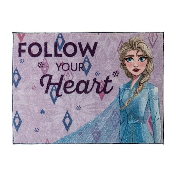 Disney Frozen Follow Your Heart Multi-Colored 3 ft. x 5 ft. Indoor Polyester Area Rug