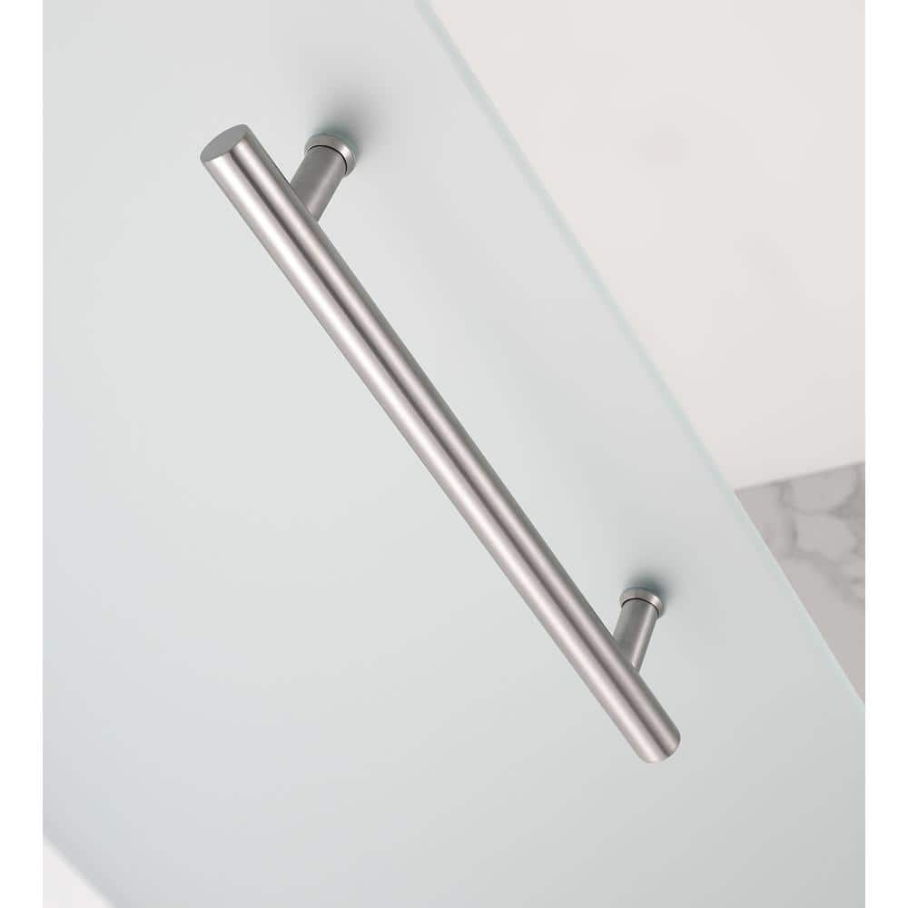 Coraline 48'' Frosted Tempered Glass Frameless Sliding Shower Door