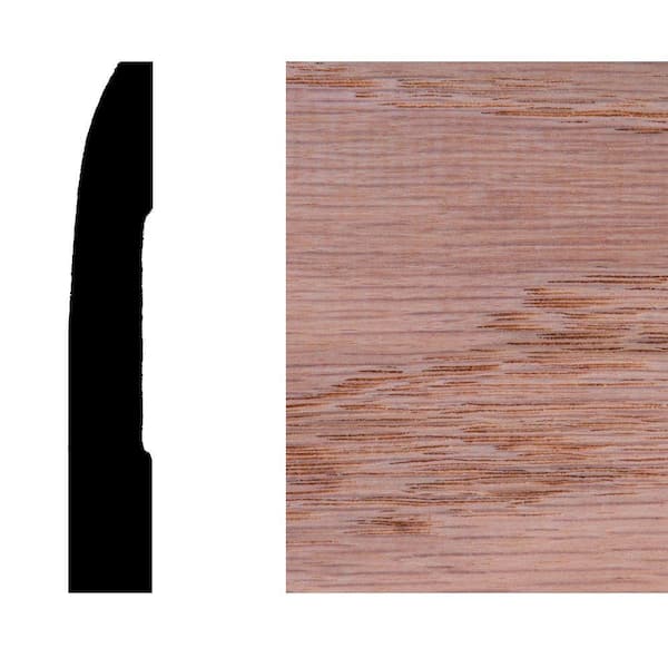 Builder's Choice OP041 3/8 in. x 2-3/16 in. Oak Wood Base Moulding